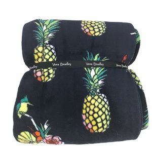 Vera Bradley Toucan Party Throw Blanket, Navy, 80x50